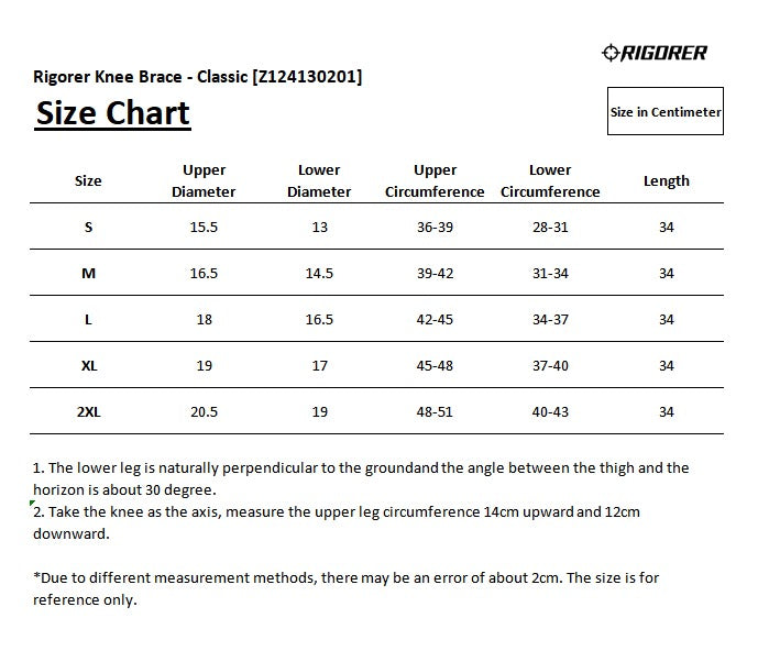 Rigorer Knee Brace - Classic, Any 2 @ $29.00