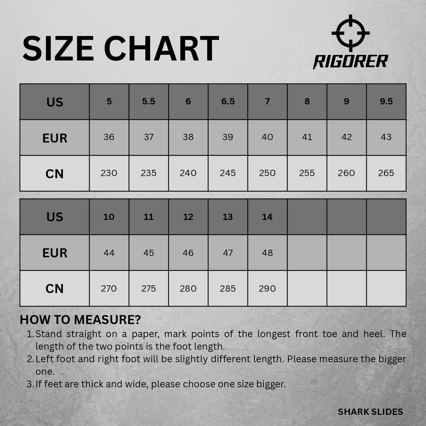 Rigorer Shark 3.0 Slides 'Grey'