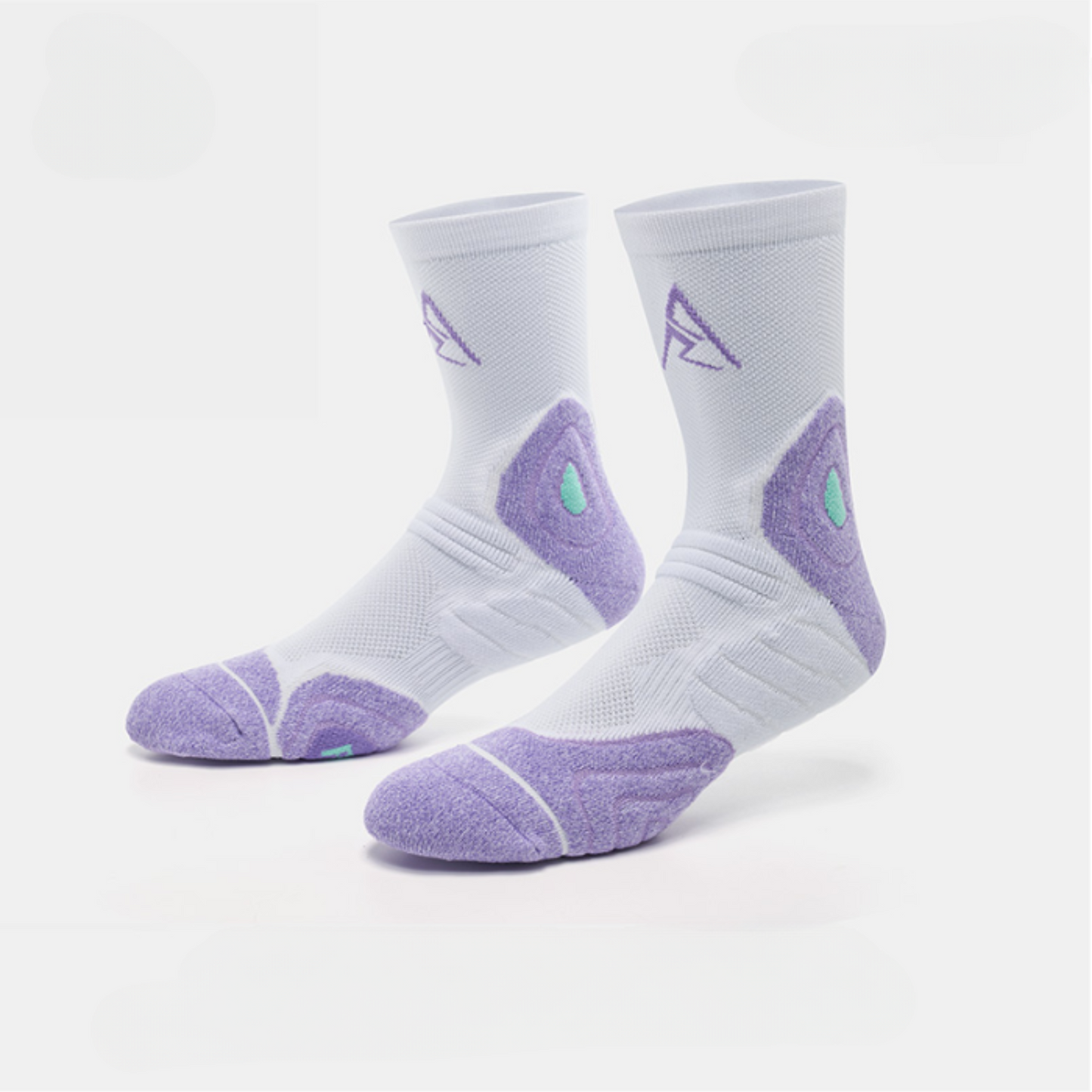 Rigorer AR Sport Socks - White/Purple [Z123340303-1]