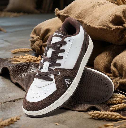 Rigorer AR Skate Shoes "White/Brown"