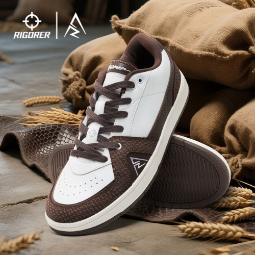 Rigorer AR Skate Shoes "White/Brown"