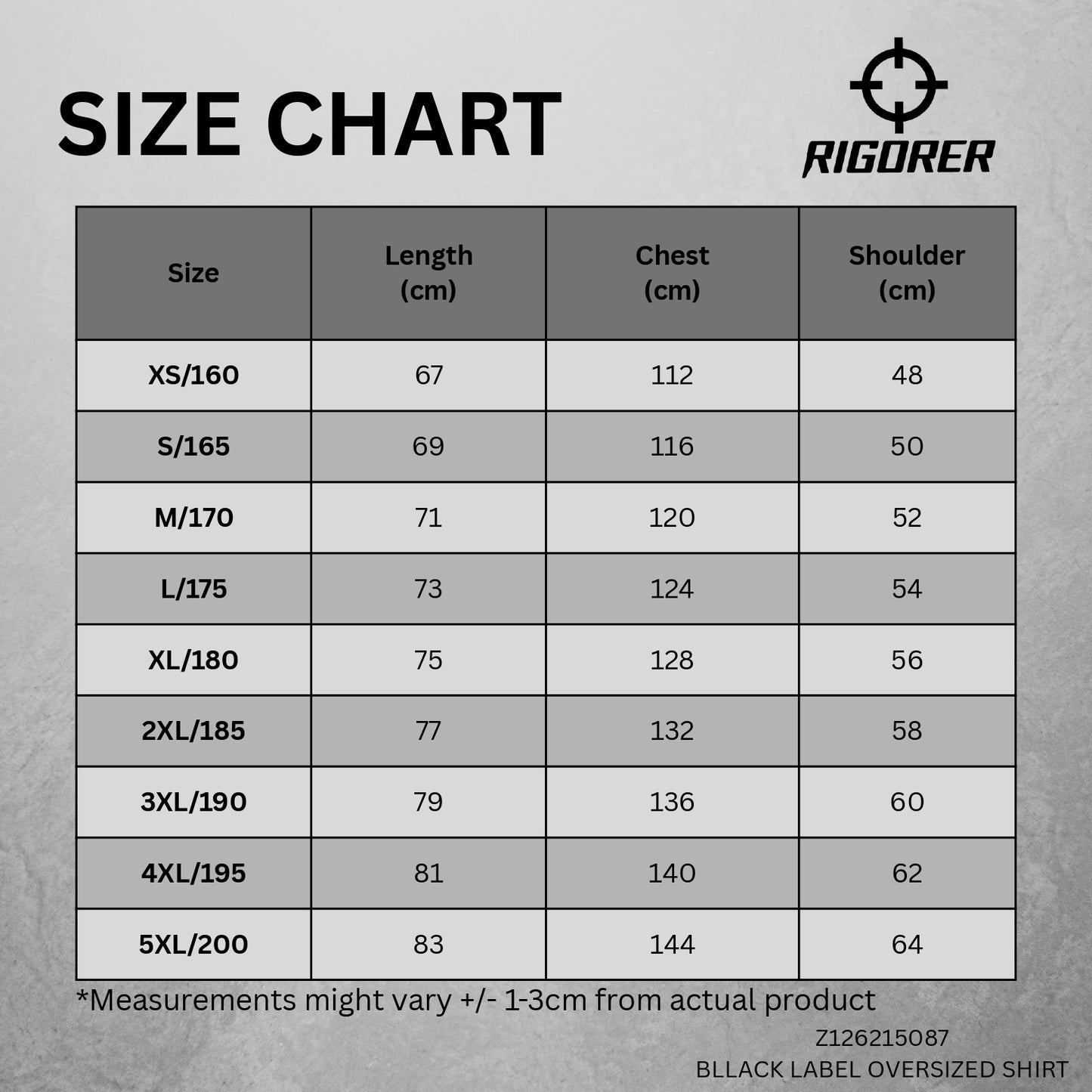 Rigorer Black Label Cotton T-Shirt (Oversized)