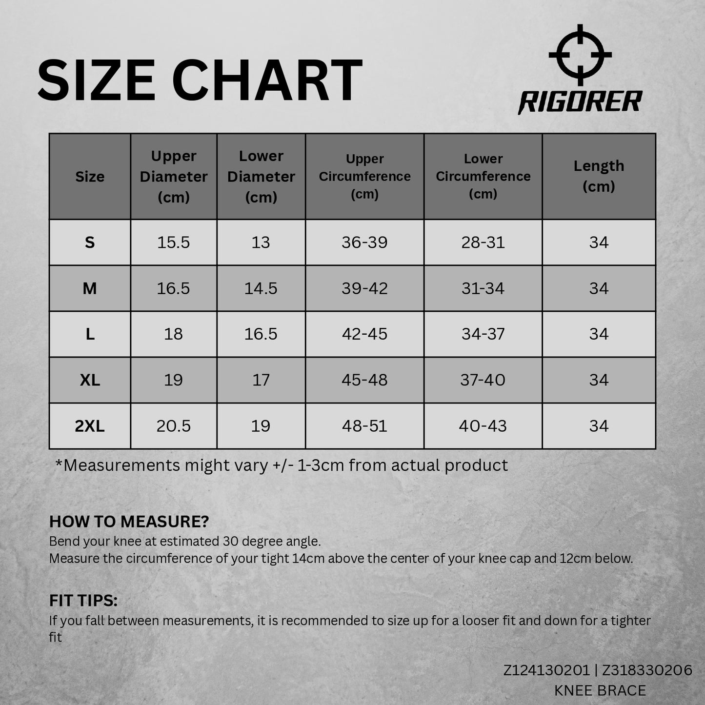 Rigorer Knee Brace - Classic, Any 2 @ $29.00