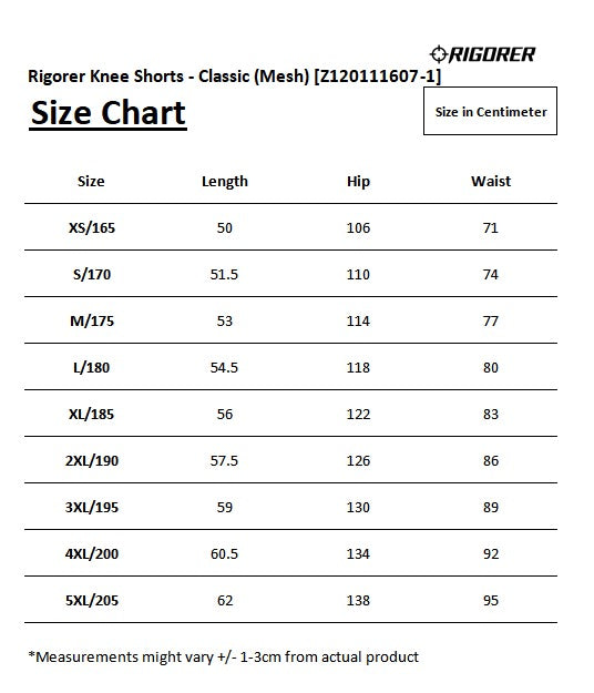 Rigorer Knee Shorts - Classic (Mesh), any 2 @ $29.90 [Z120111607-1]