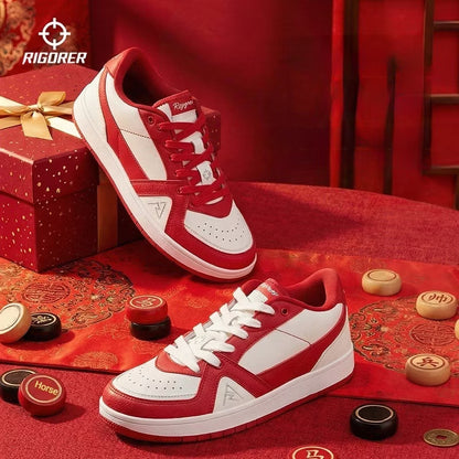 Rigorer AR Skate Shoes "White/Red"