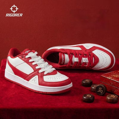 Rigorer AR Skate Shoes "White/Red"
