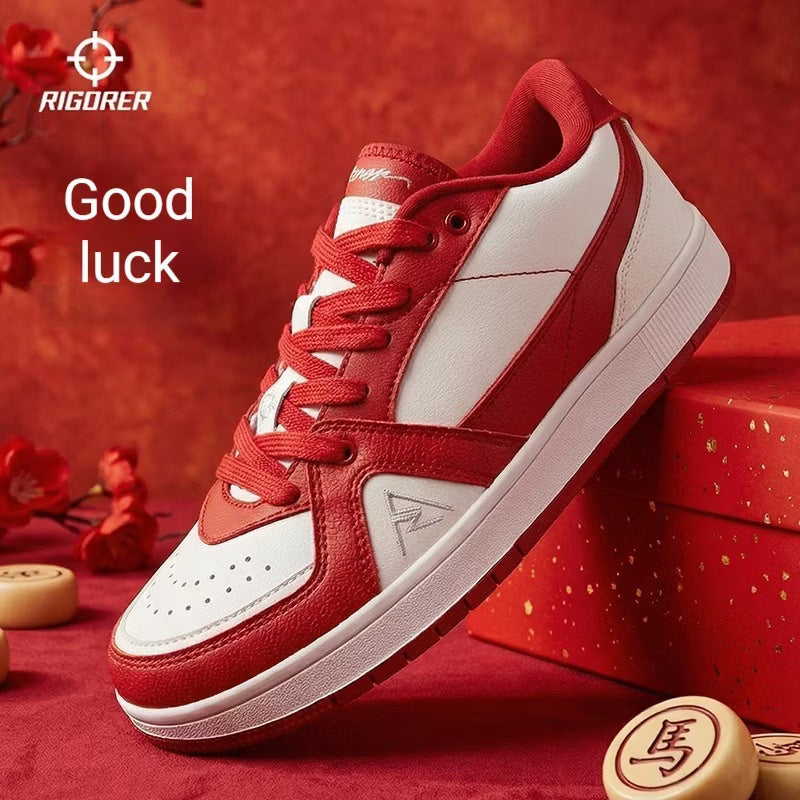 Rigorer AR Skate Shoes "White/Red"