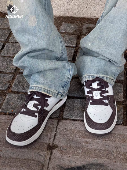 Rigorer AR Skate Shoes "White/Brown"